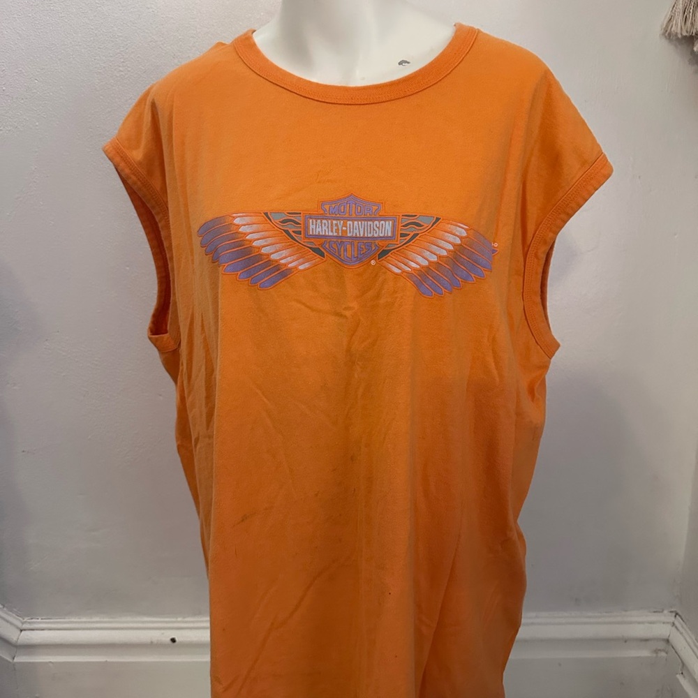 Harley-Davidson Orange Cotton T-Shirt